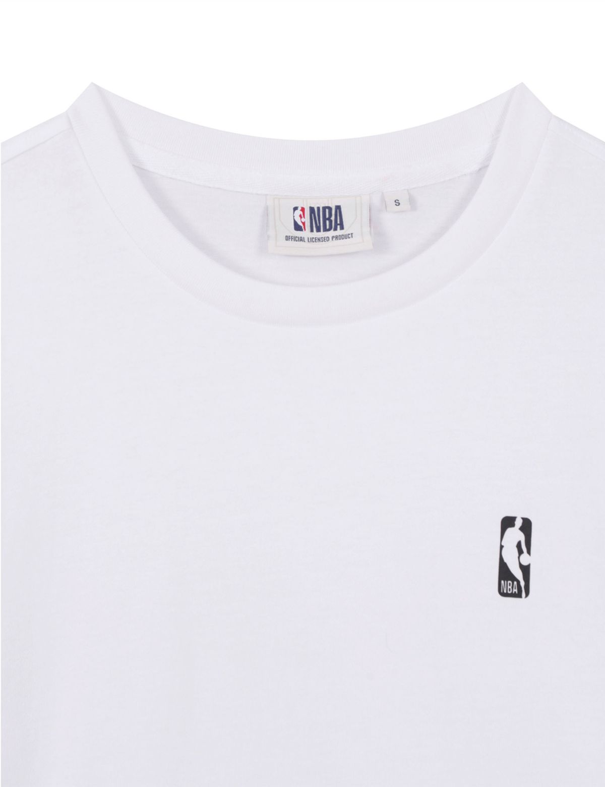 엔비에이(NBA) 스몰로고 반팔 티셔츠 화이트