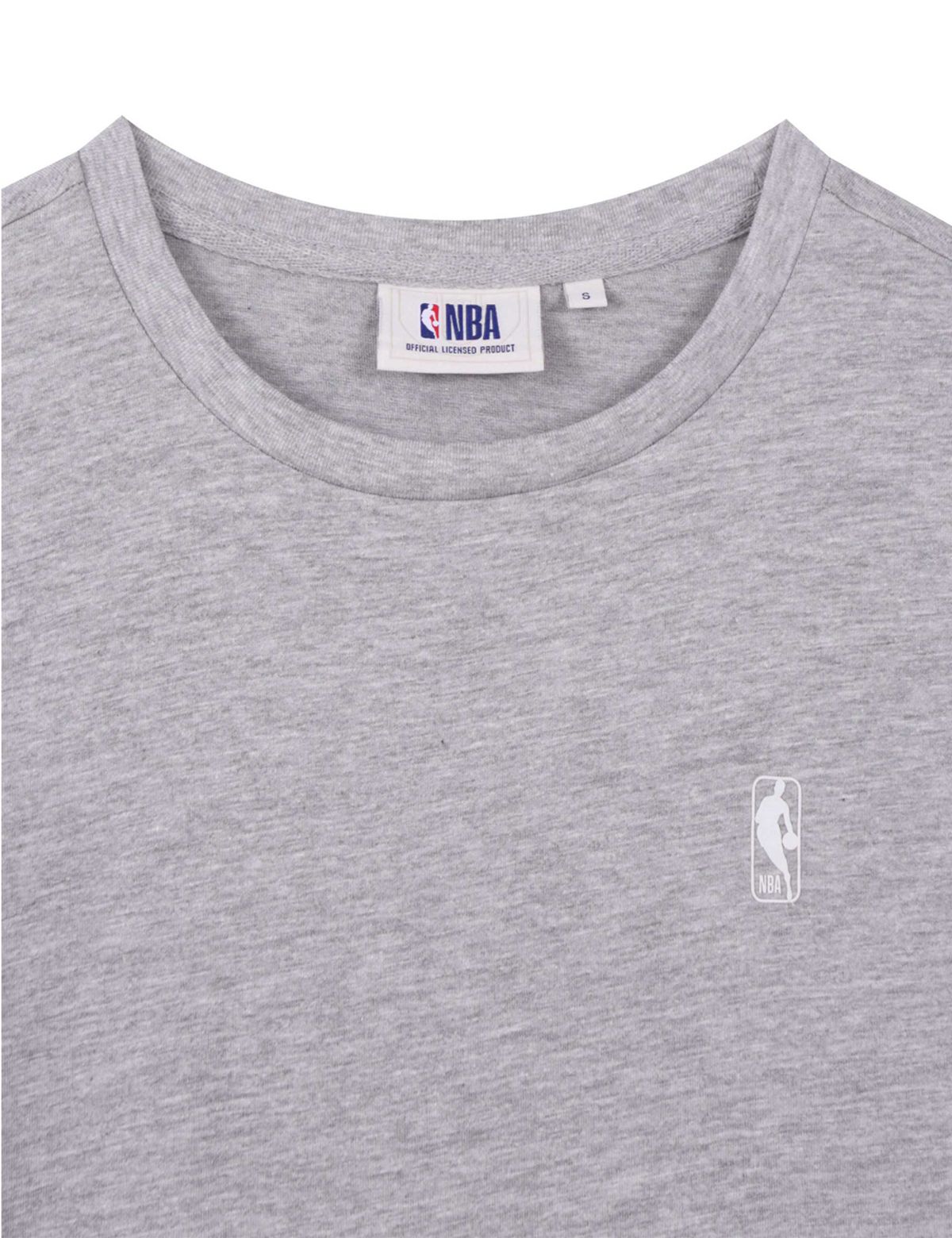 엔비에이(NBA) 스몰로고 반팔 티셔츠 멜란지 그레이