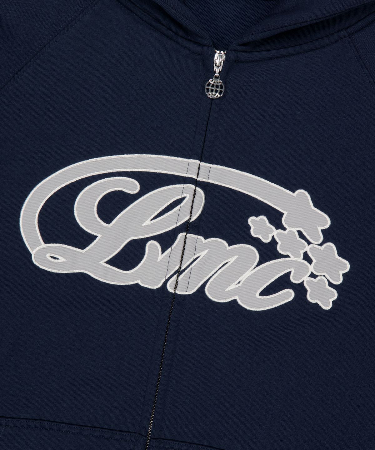 엘엠씨(LMC) STAR APPLIQUE LOGO ZIP-UP HOODIE navy