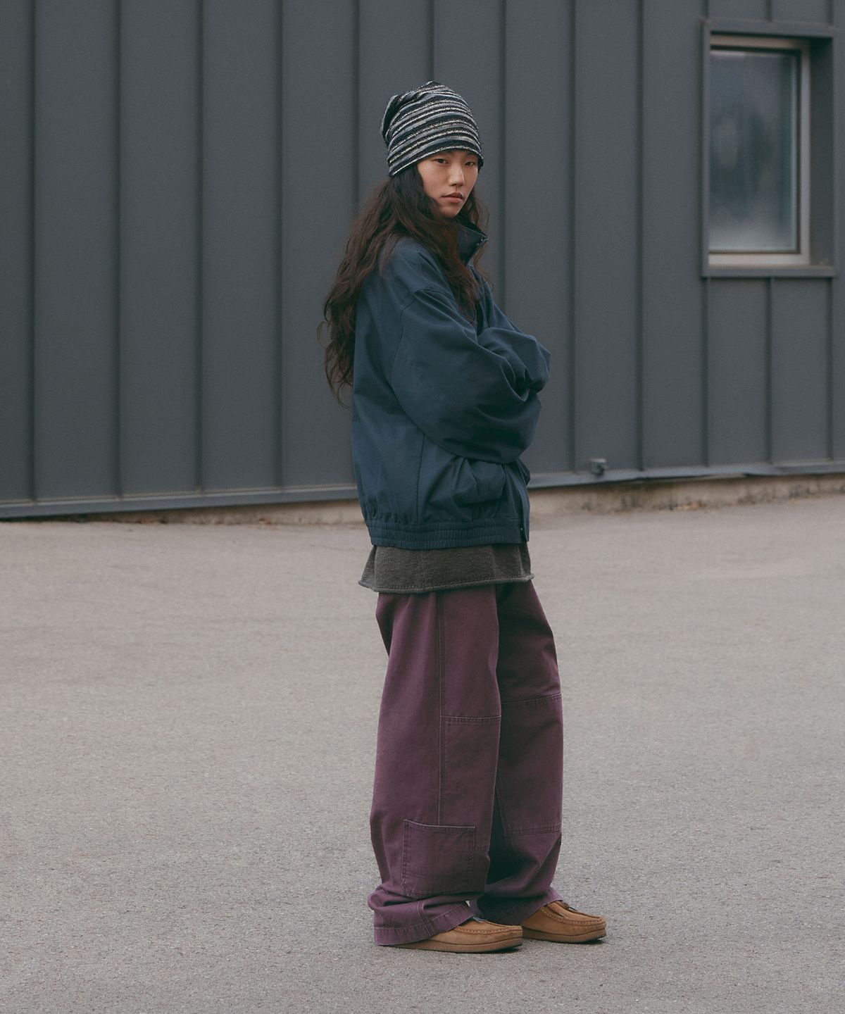 엘엠씨(LMC) POCKET DOUBLE KNEE WORK PANTS purple