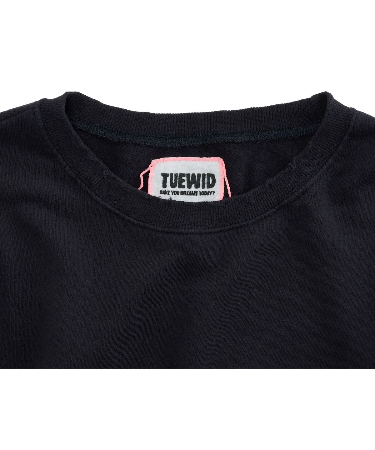 투위드(TUEWID) Dreamer logo setup vintage Soft fleece sweatshirts in dark navy