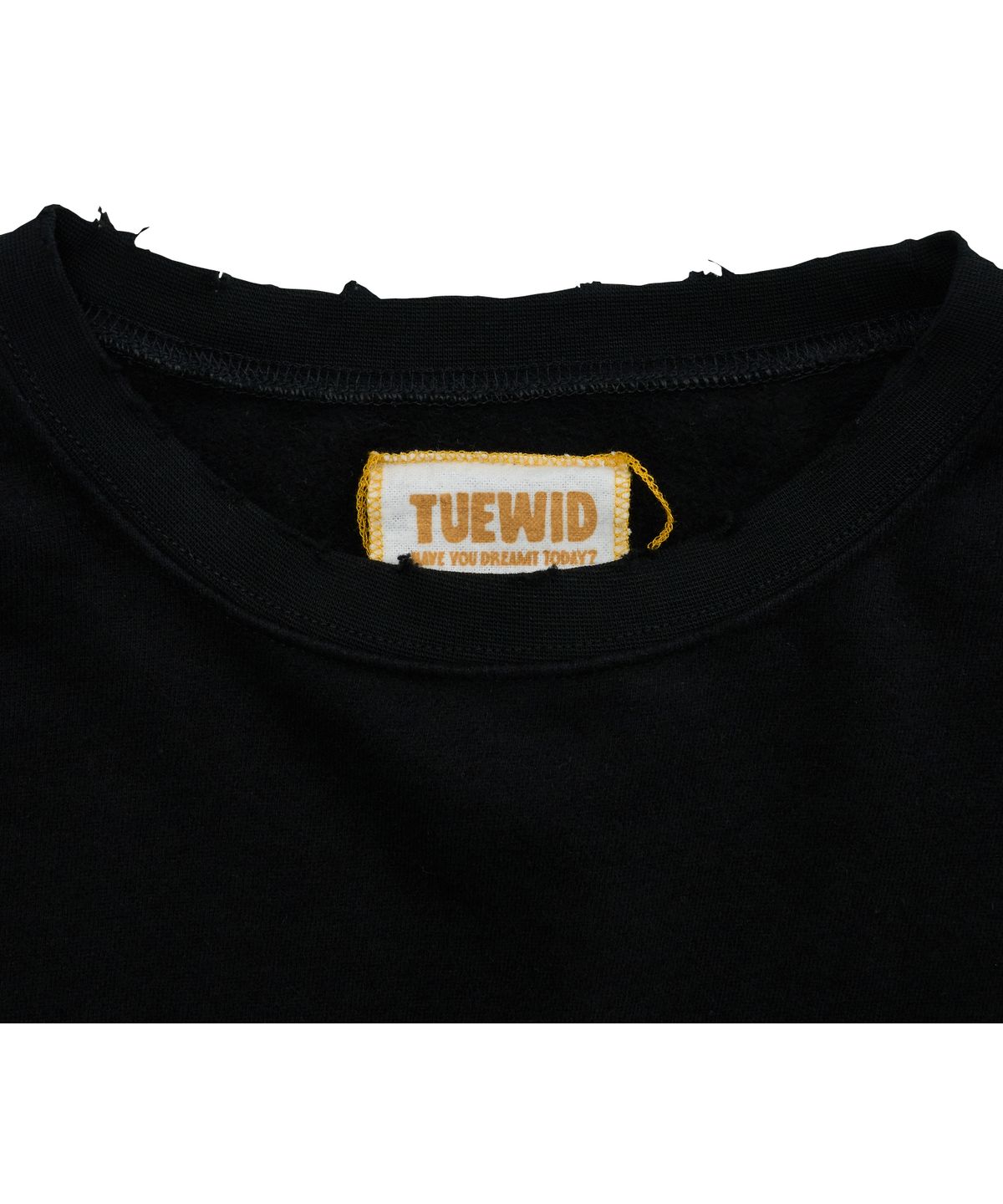 투위드(TUEWID) Bunny’s karma vintage Soft fleece sweatshirts in black