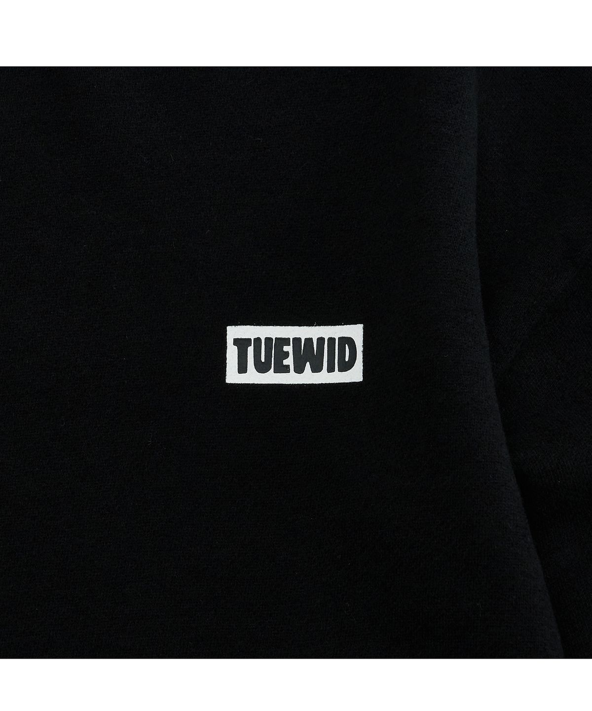 투위드(TUEWID) Bunny’s karma vintage Soft fleece sweatshirts in black