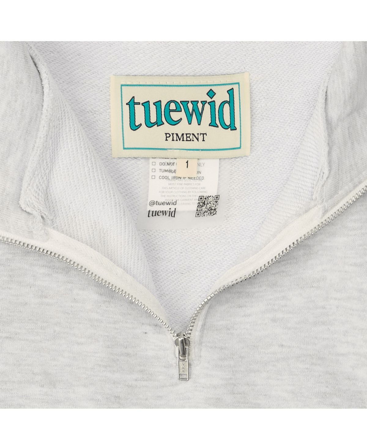 투위드(TUEWID) tuewid day set up half zip pullover melange