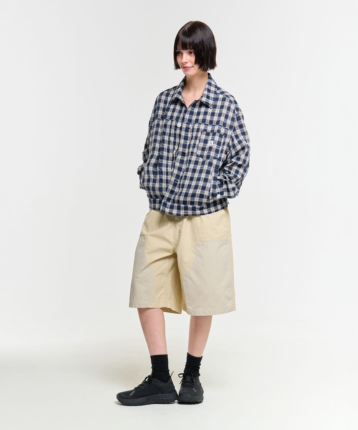 에이카화이트(AECA) LIGHT CHECK TRUCKER-NAVY
