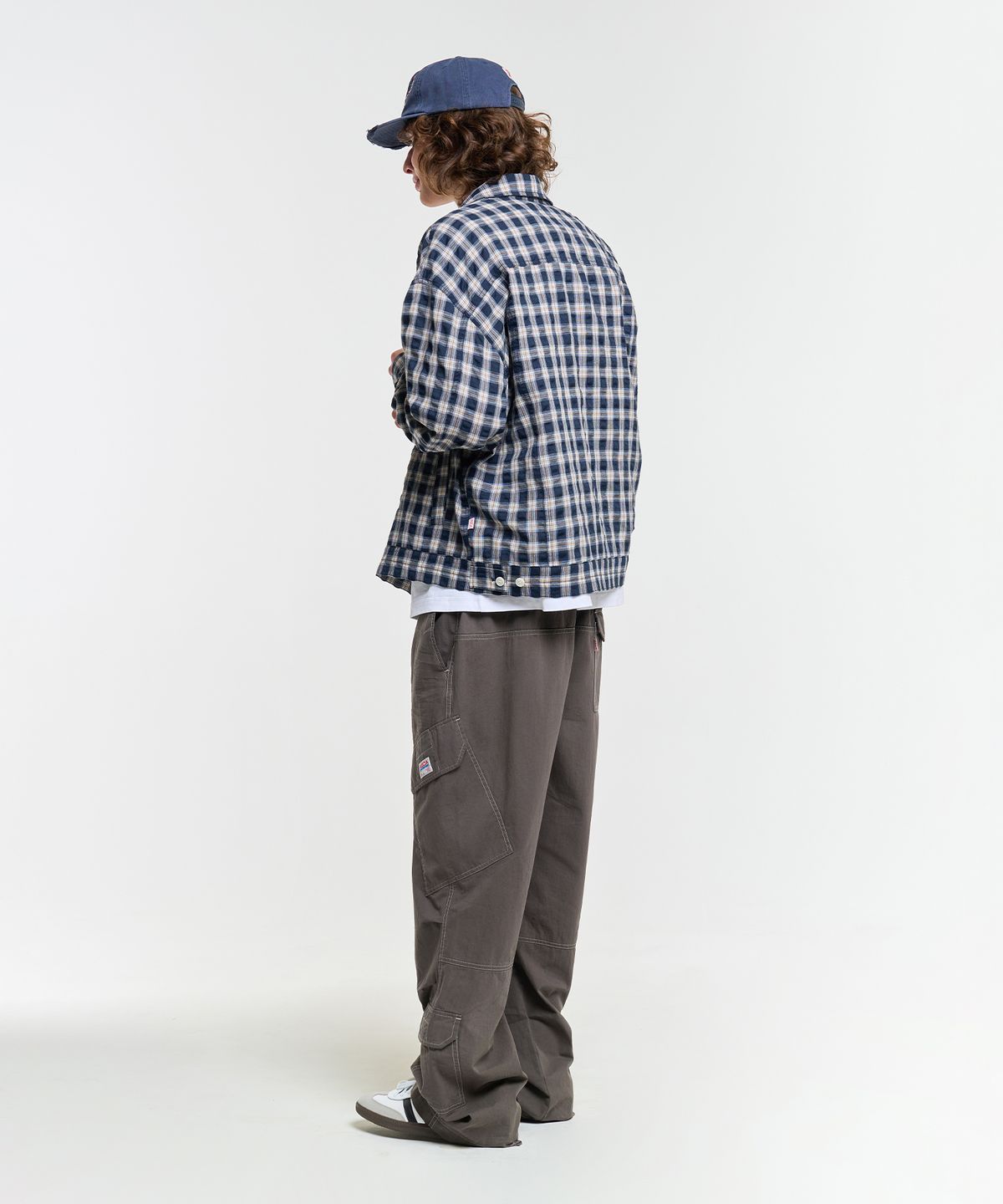에이카화이트(AECA) LIGHT CHECK TRUCKER-NAVY
