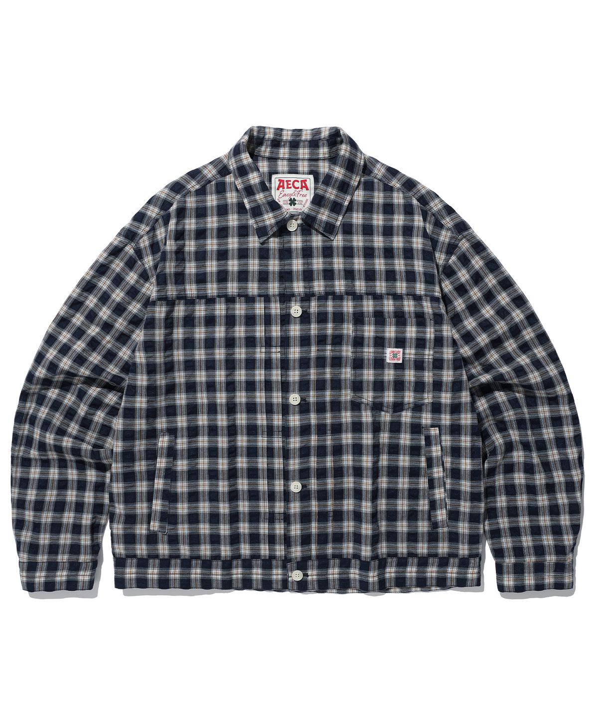 에이카화이트(AECA) LIGHT CHECK TRUCKER-NAVY