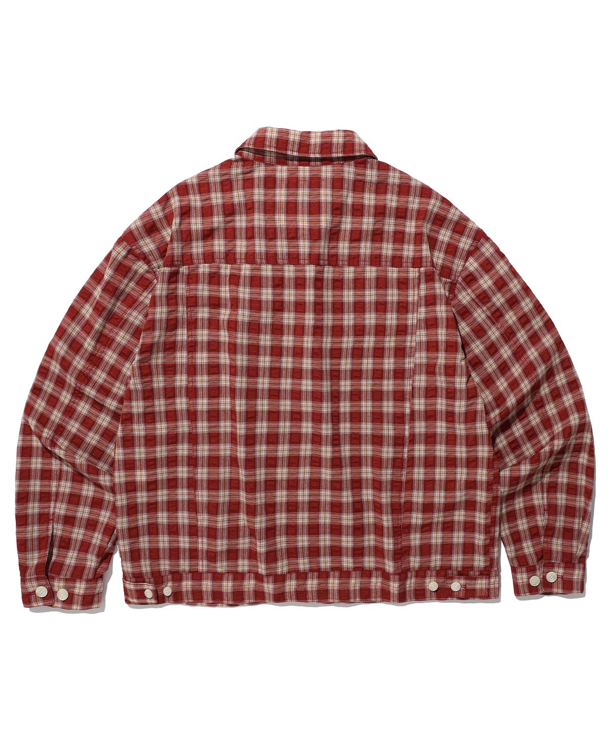 에이카화이트(AECA) LIGHT CHECK TRUCKER-BURGUNDY