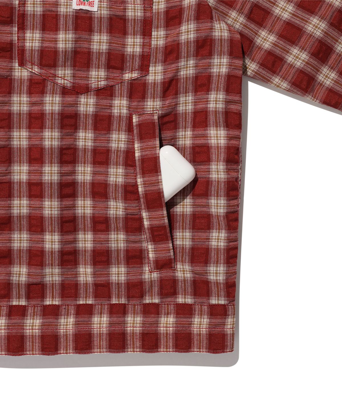 에이카화이트(AECA) LIGHT CHECK TRUCKER-BURGUNDY