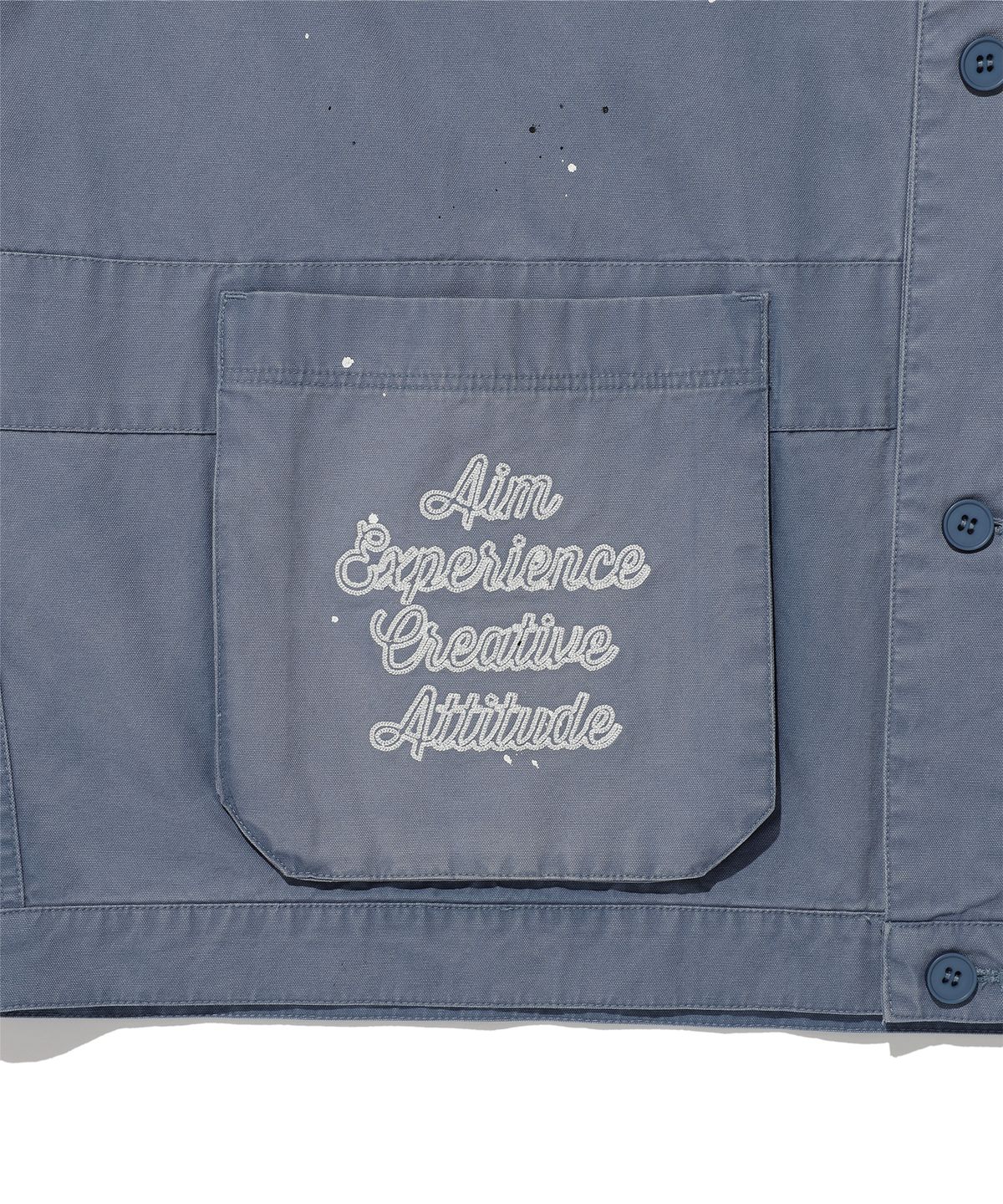 에이카화이트(AECA) WASHED 3 POCKET JACKET-BLUE