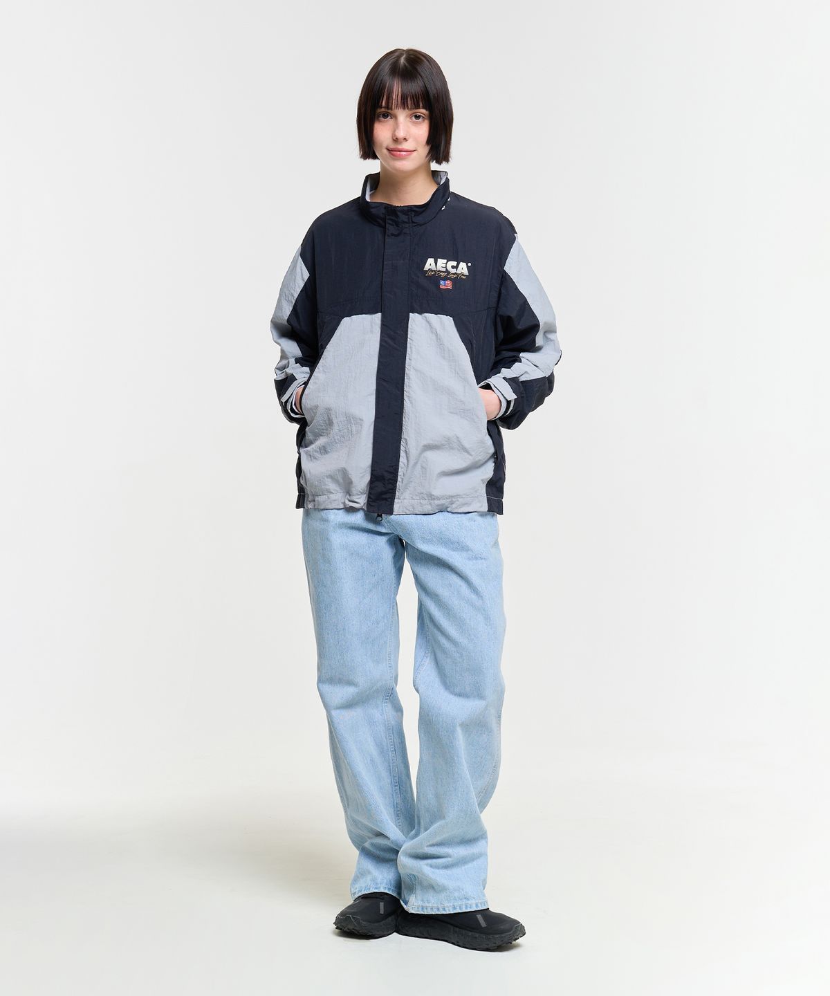에이카화이트(AECA) SPORTS WINDBREAK JUMPER-NAVY