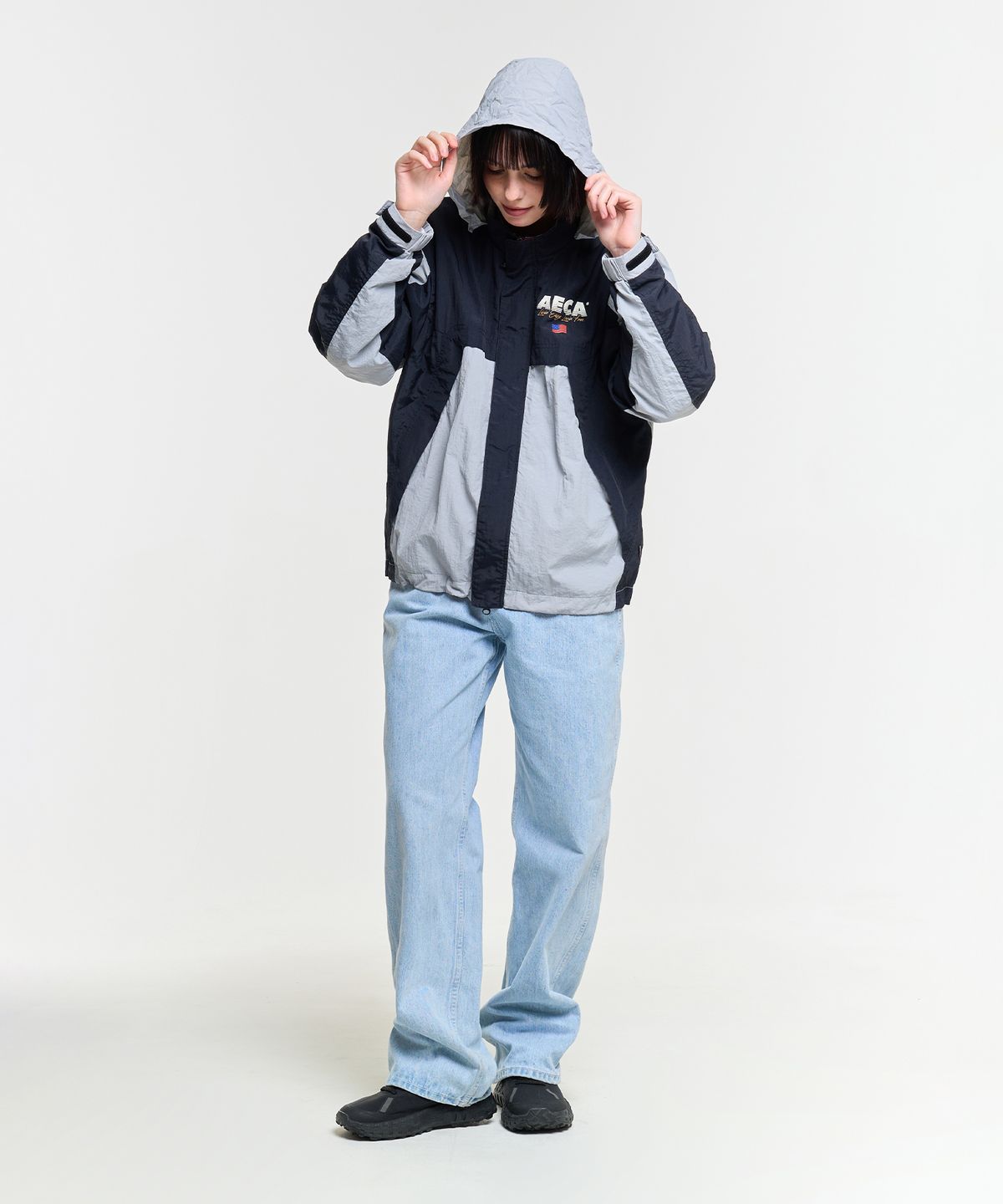 에이카화이트(AECA) SPORTS WINDBREAK JUMPER-NAVY