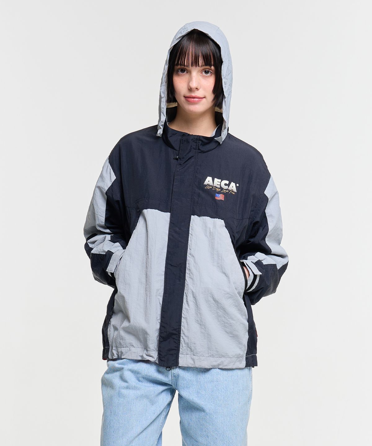 에이카화이트(AECA) SPORTS WINDBREAK JUMPER-NAVY