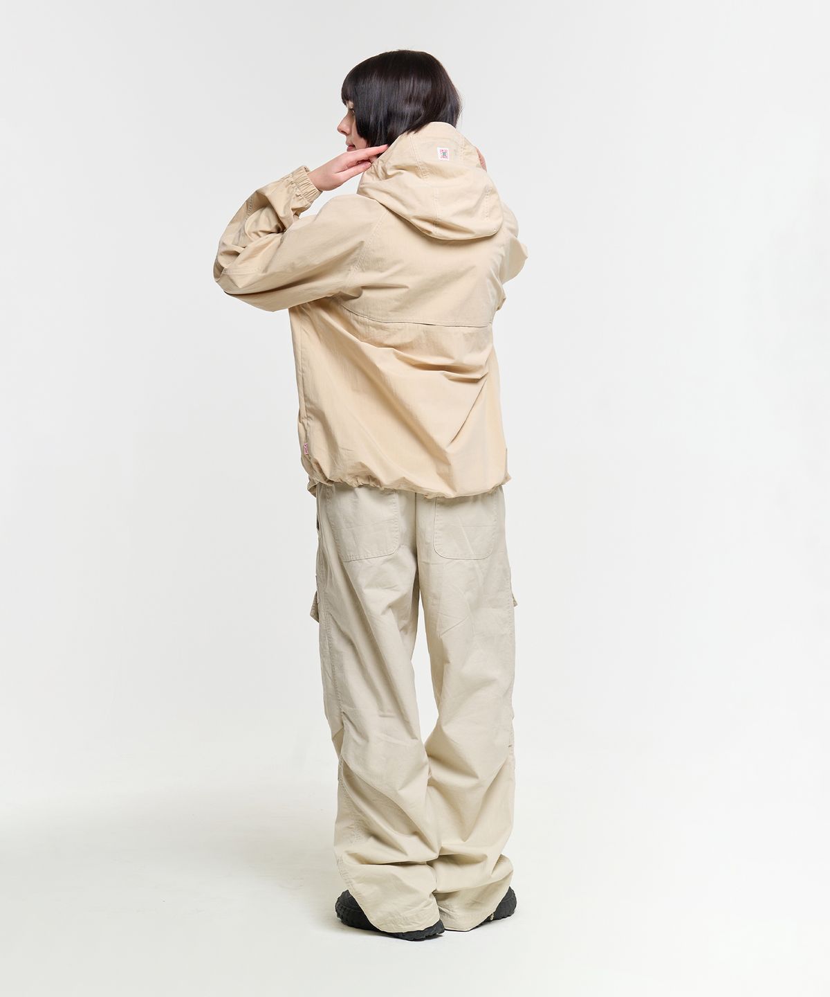 에이카화이트(AECA) STITCH HOODIE SPORTS JUMPER-BEIGE