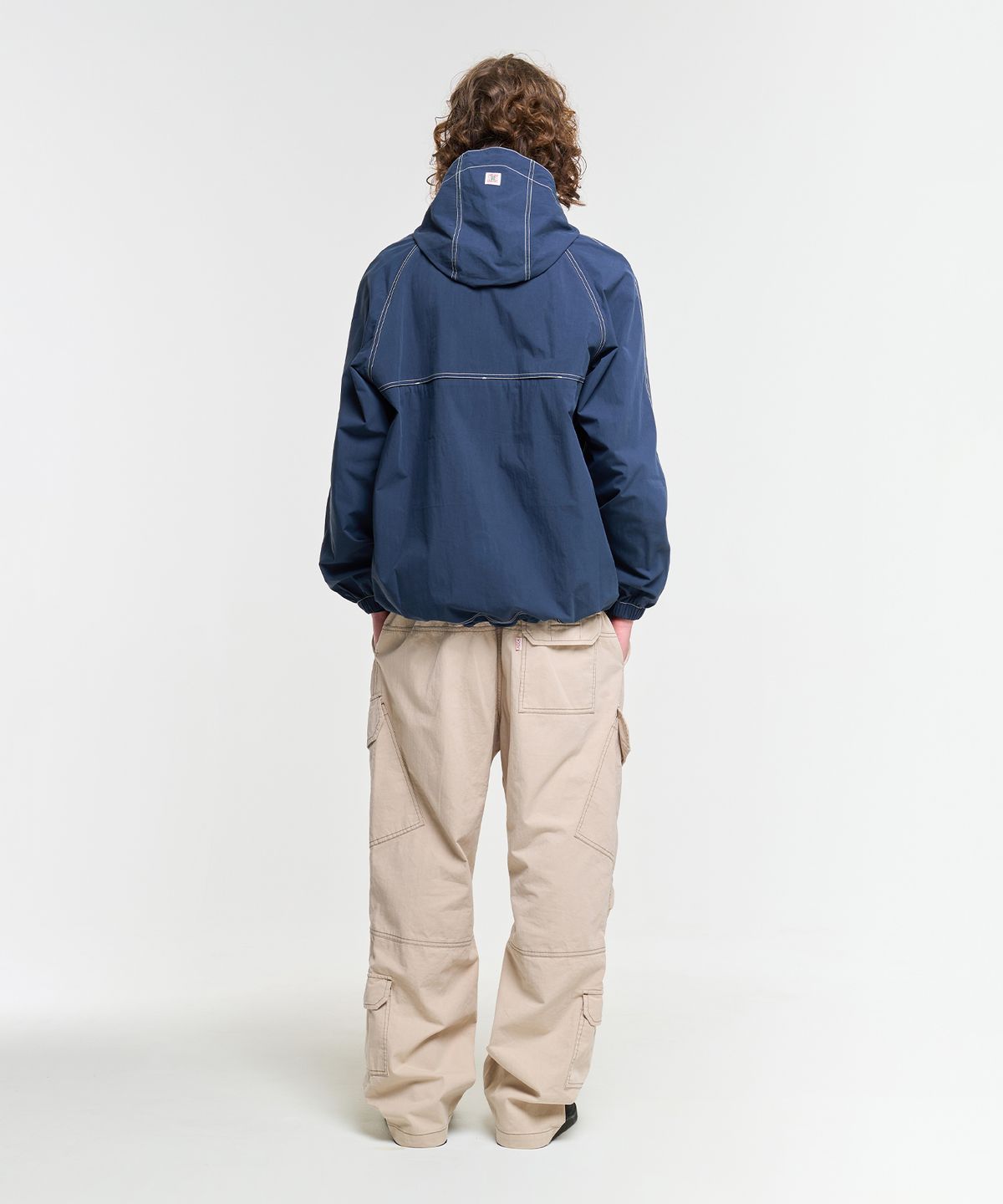 에이카화이트(AECA) STITCH HOODIE SPORTS JUMPER-NAVY