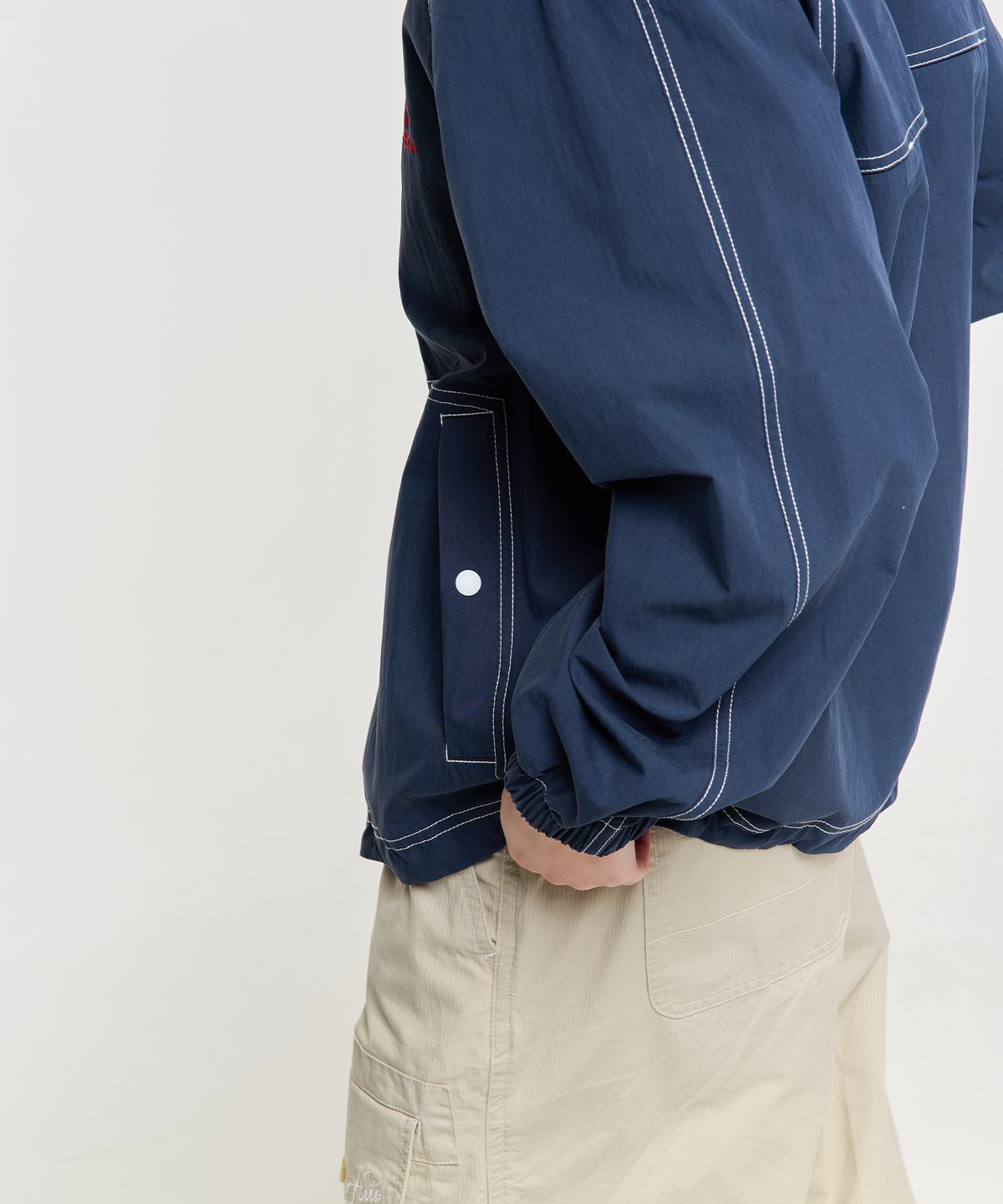 에이카화이트(AECA) STITCH HOODIE SPORTS JUMPER-NAVY
