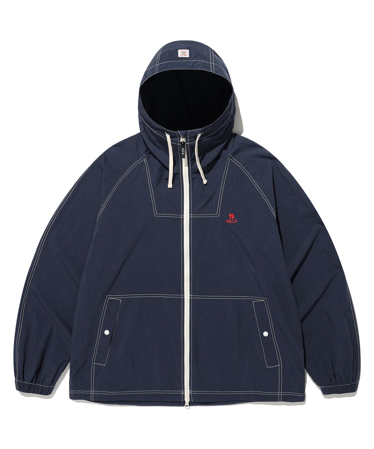 에이카화이트(AECA) STITCH HOODIE SPORTS JUMPER-NAVY