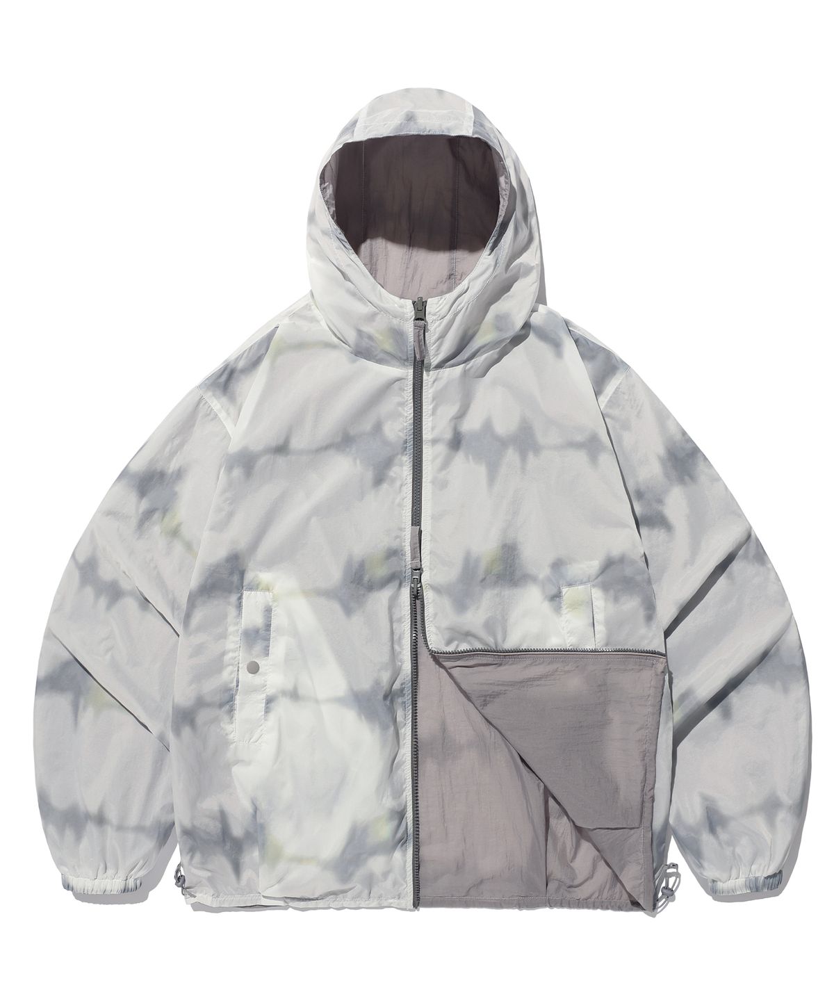 에이카화이트(AECA) REVERSIBLE PANEL WINDBREAKER-GREY