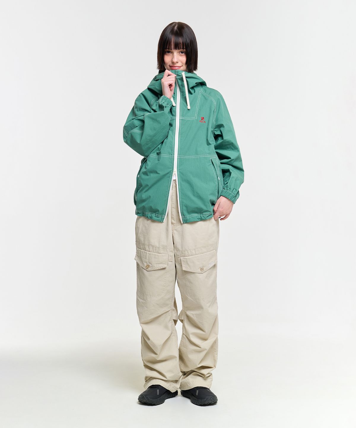 에이카화이트(AECA) FRONT POCKET STRIPE WASHED PANTS-BEIGE