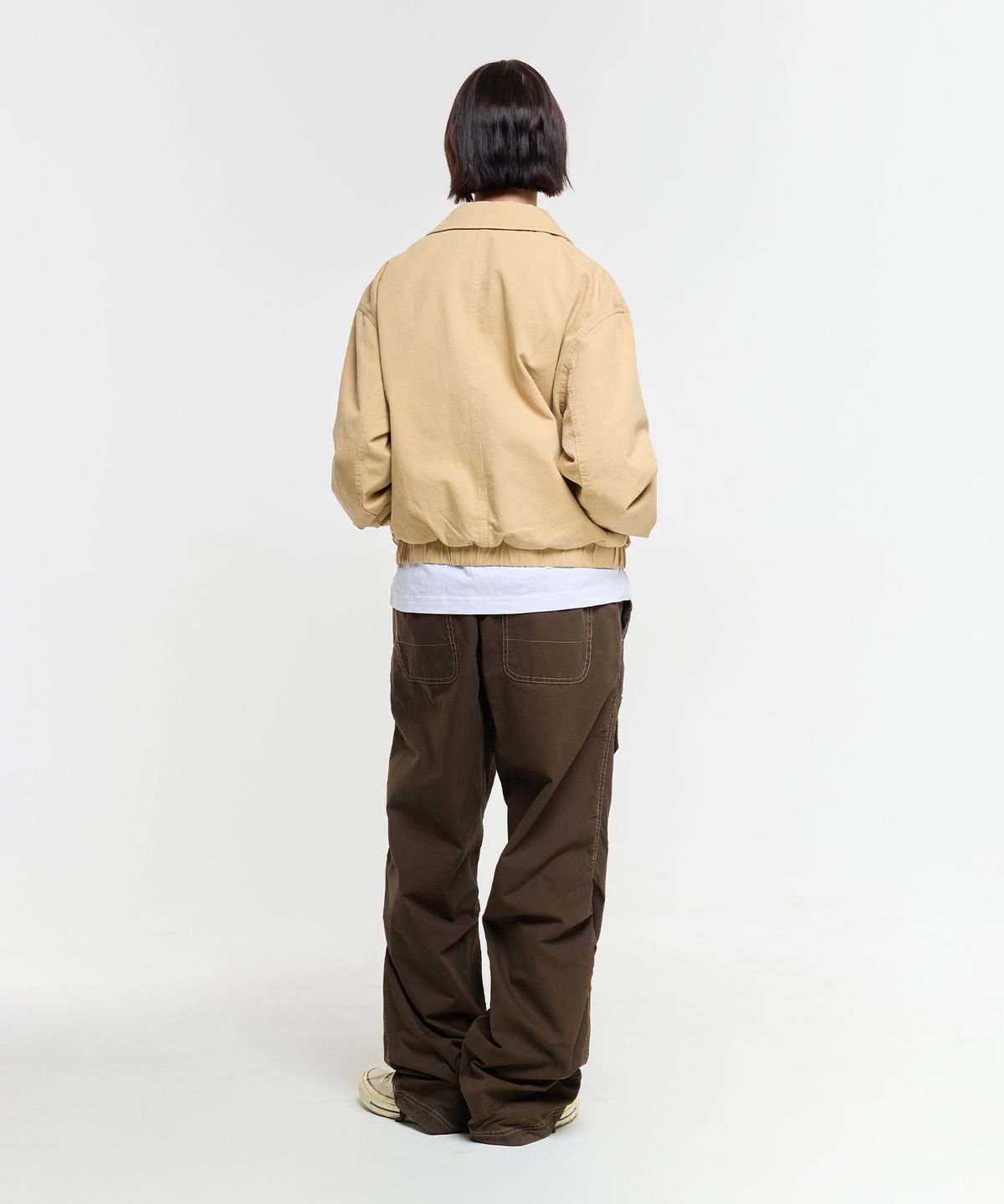 에이카화이트(AECA) FRONT POCKET STRIPE WASHED PANTS-BROWN