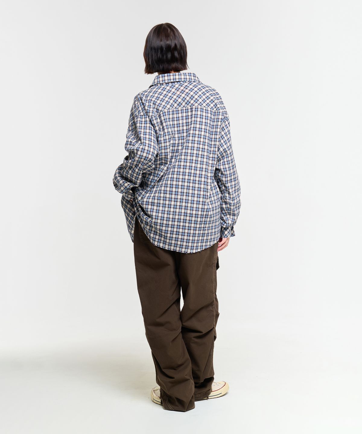 에이카화이트(AECA) FRONT POCKET STRIPE WASHED PANTS-BROWN