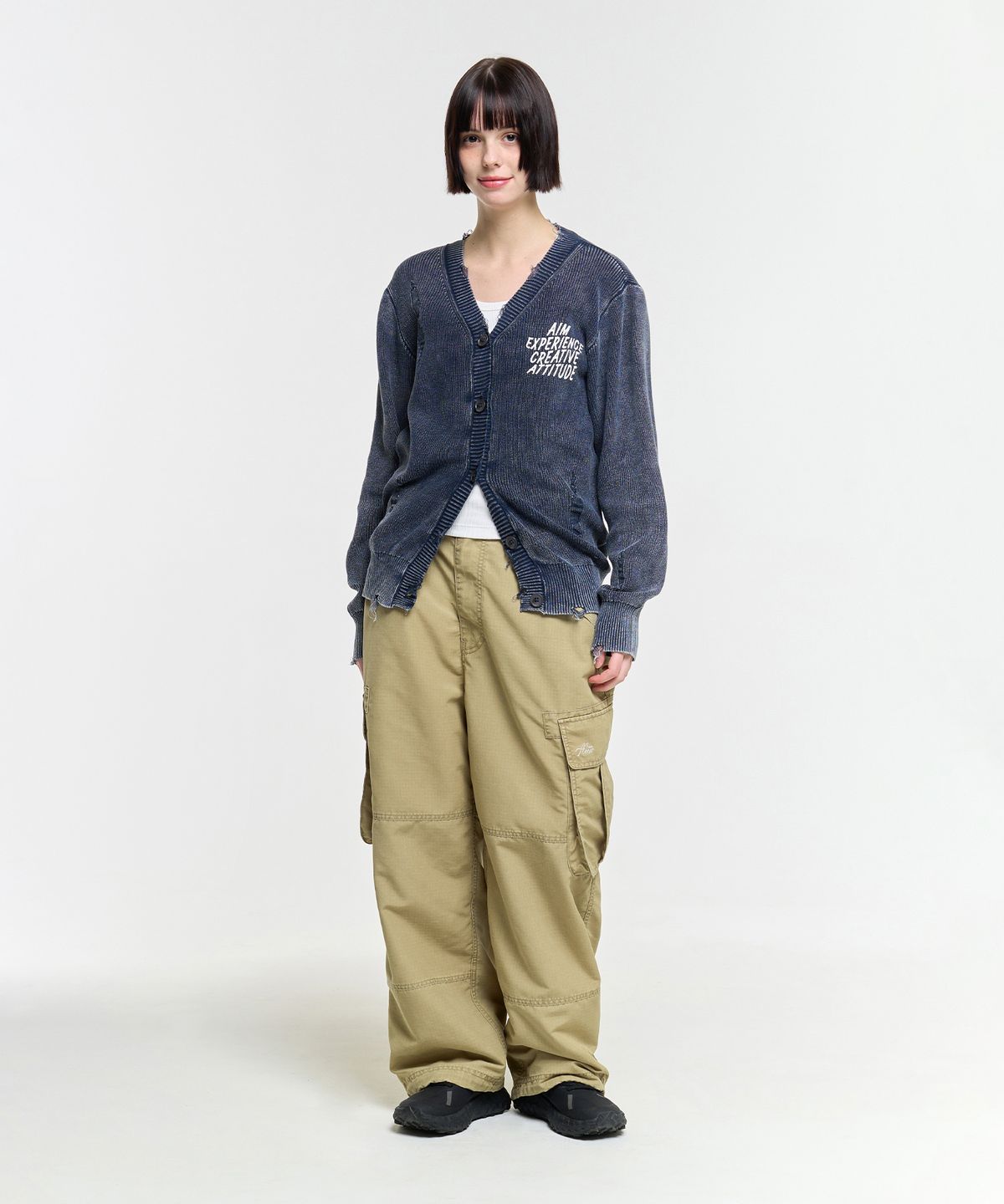 에이카화이트(AECA) RIPSTOP WASHING CARGO PANTS-BEIGE