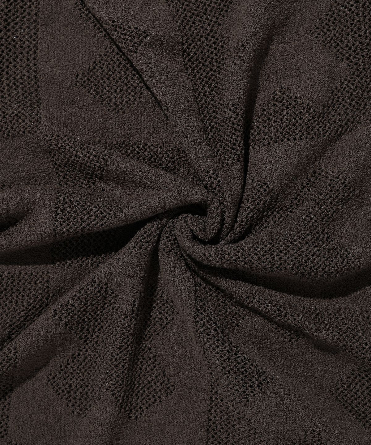 에이카화이트(AECA) CLOVER CROCHET HALF SLEEVE KNIT CARDIGAN-BROWN