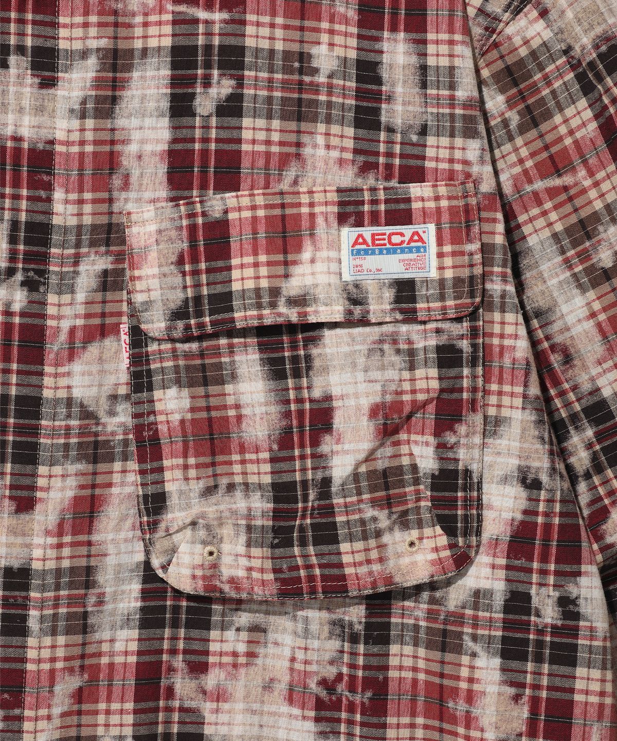 에이카화이트(AECA) FATIGUE CHECK SHIRTS-RED