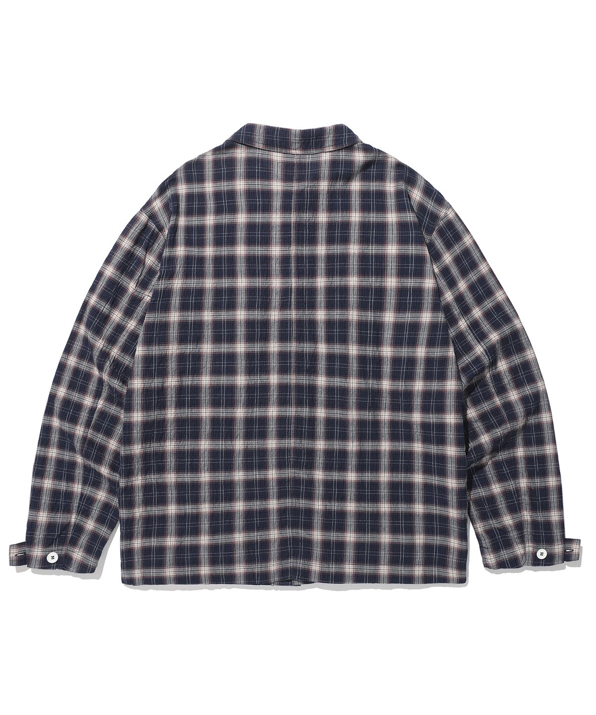 에이카화이트(AECA) FATIGUE CHECK SHIRTS-NAVY
