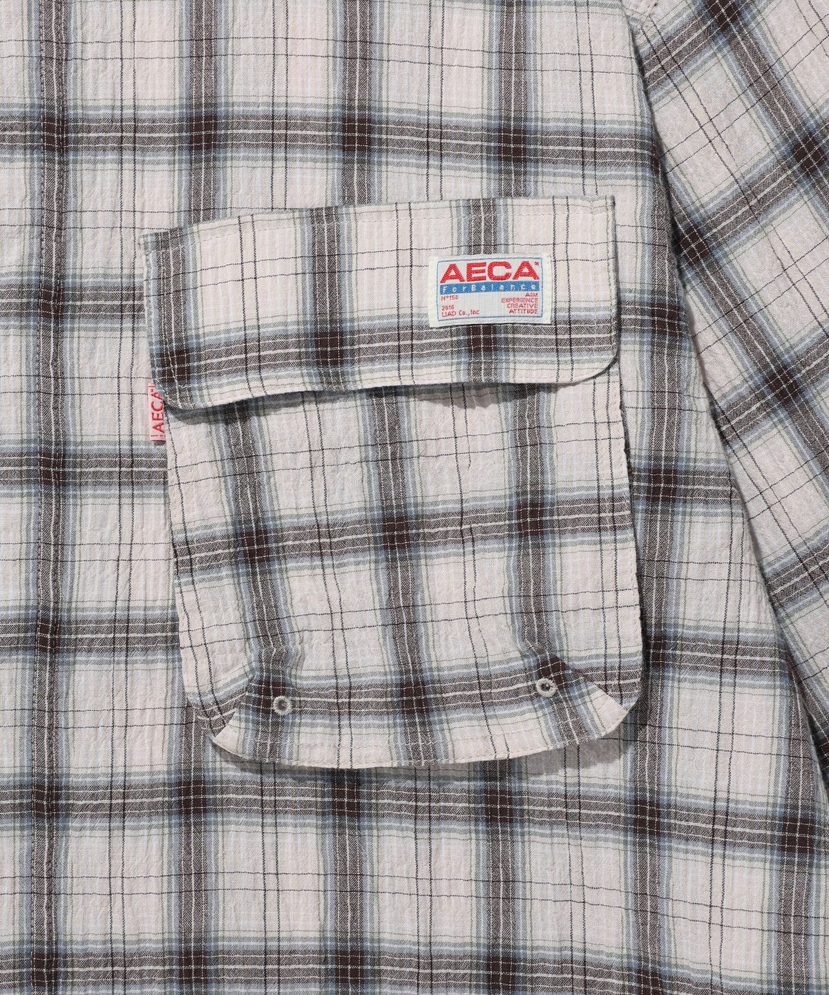 에이카화이트(AECA) FATIGUE CHECK SHIRTS-BEIGE