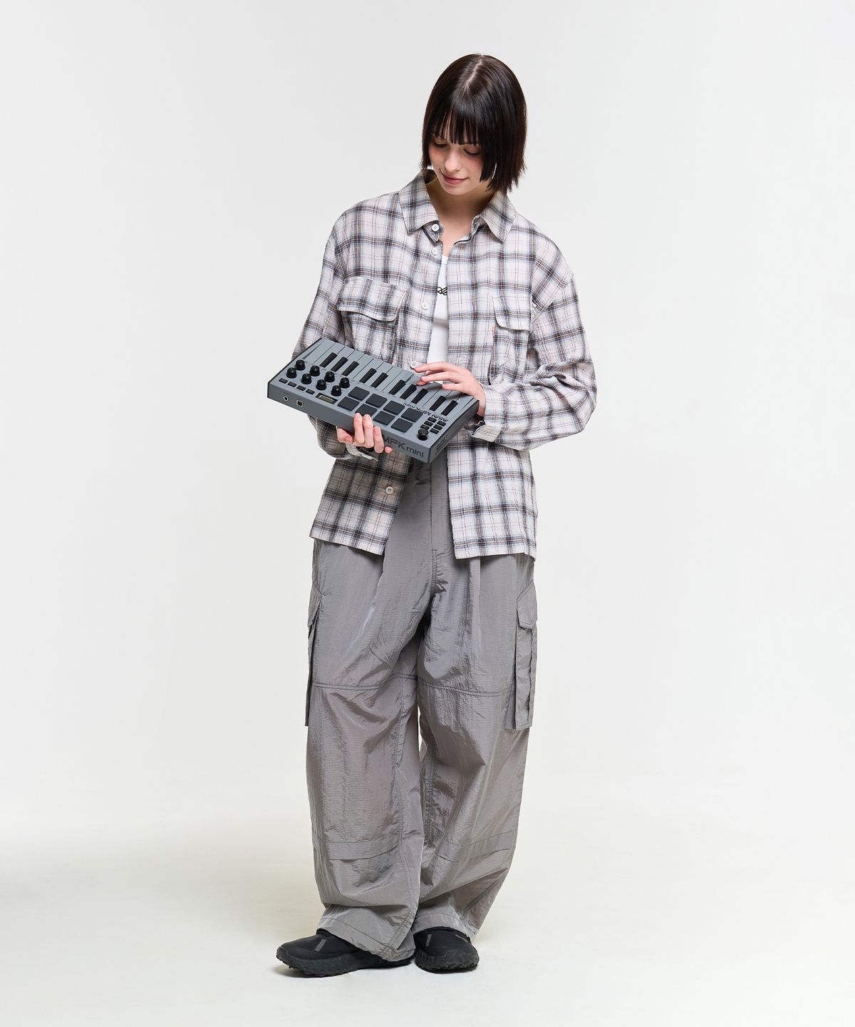 에이카화이트(AECA) FATIGUE CHECK SHIRTS-BEIGE