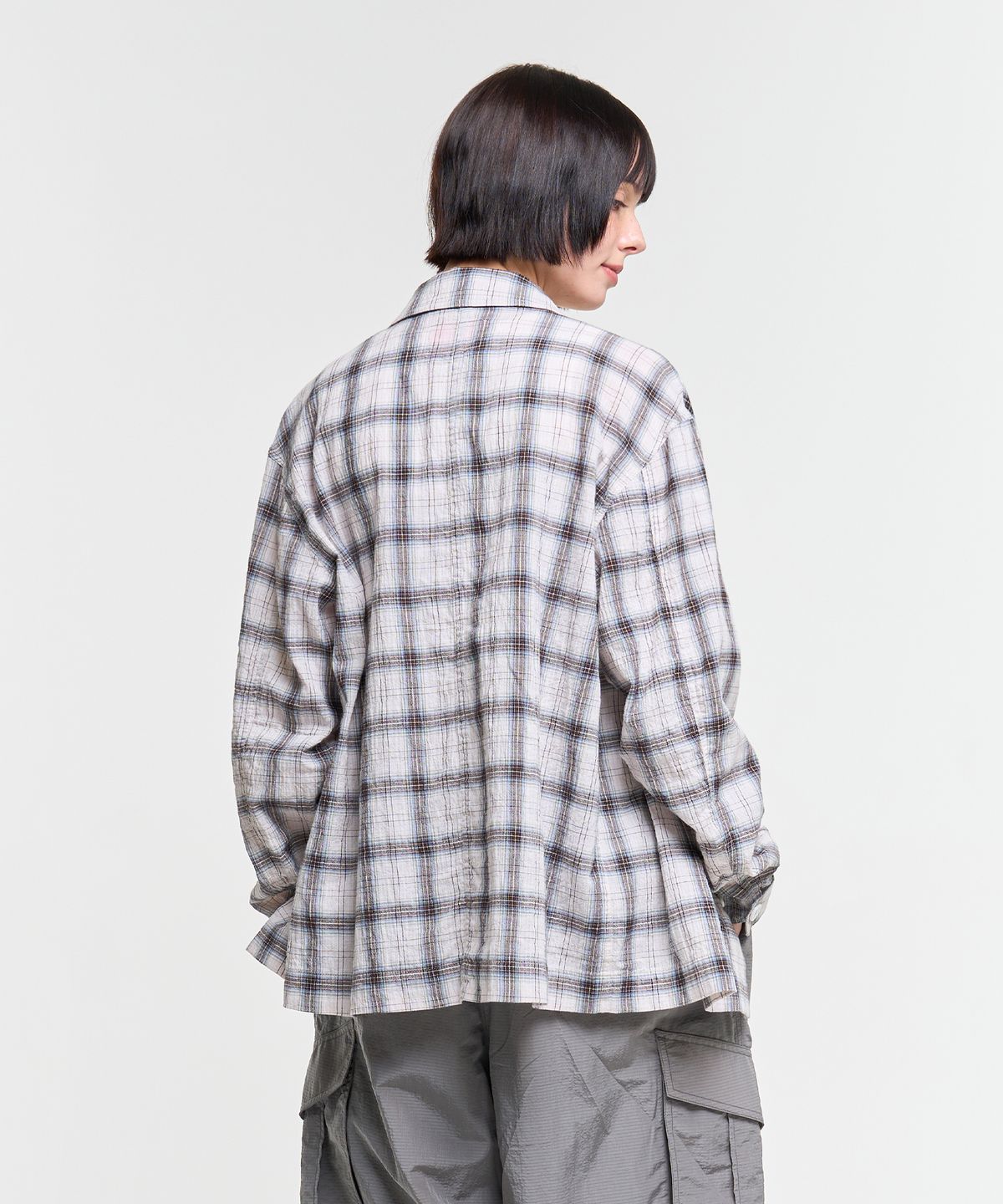 에이카화이트(AECA) FATIGUE CHECK SHIRTS-BEIGE