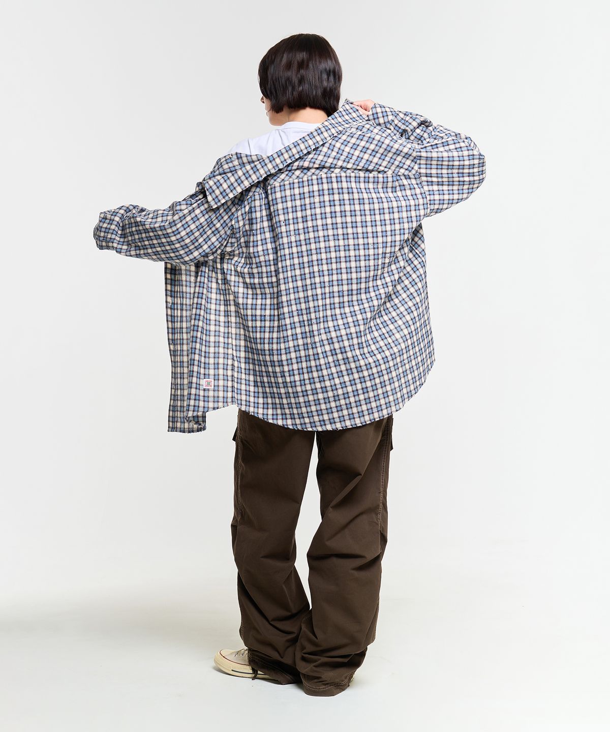 에이카화이트(AECA) PAINTED CHECK SHIRT-BLUE