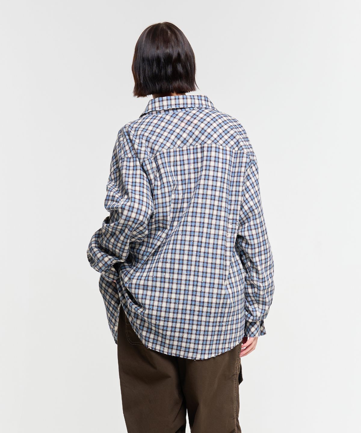 에이카화이트(AECA) PAINTED CHECK SHIRT-BLUE