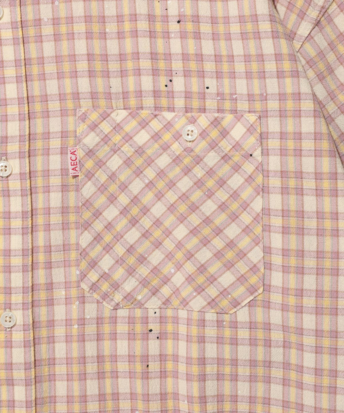 에이카화이트(AECA) PAINTED CHECK SHIRT-PINK