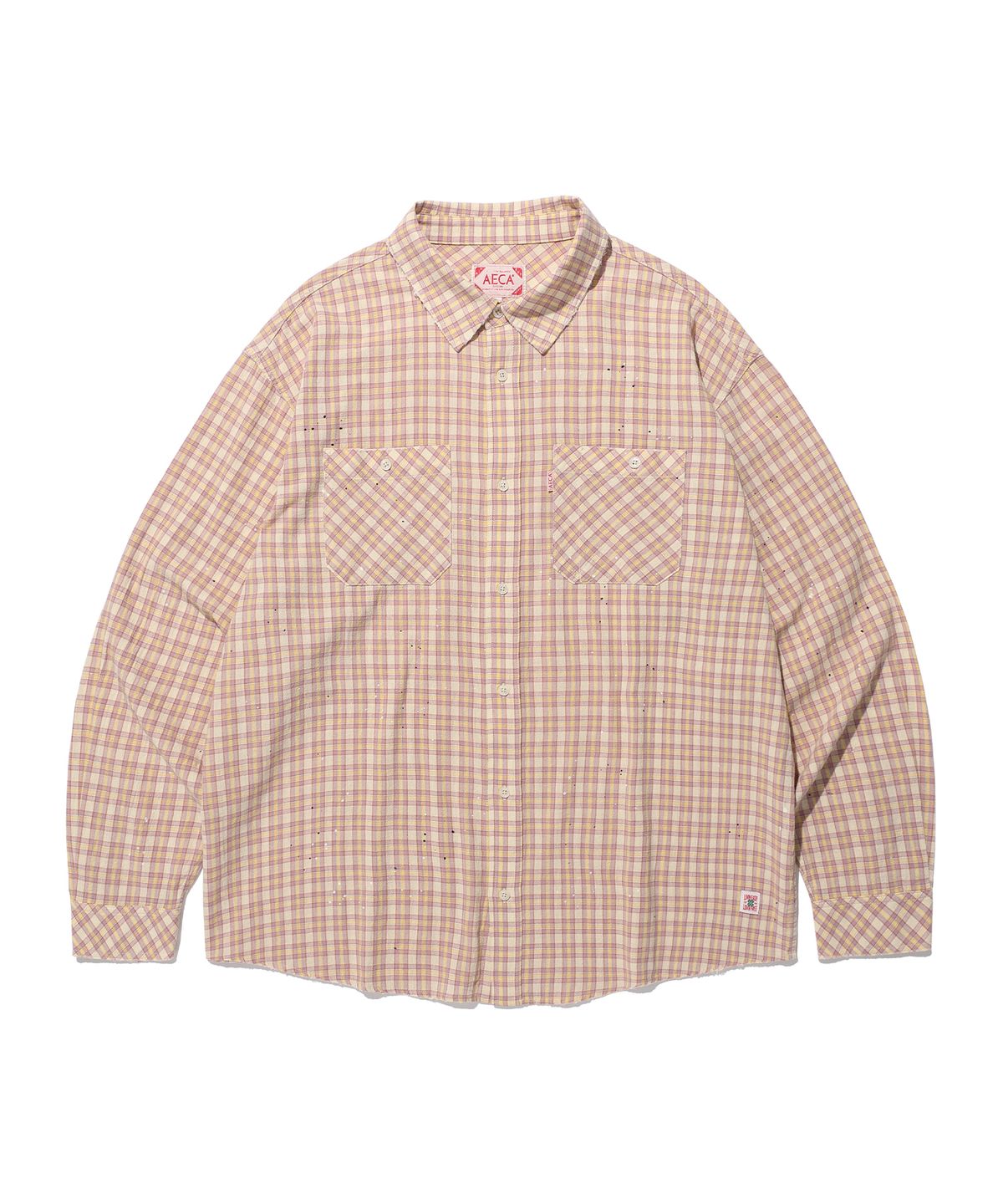 에이카화이트(AECA) PAINTED CHECK SHIRT-PINK