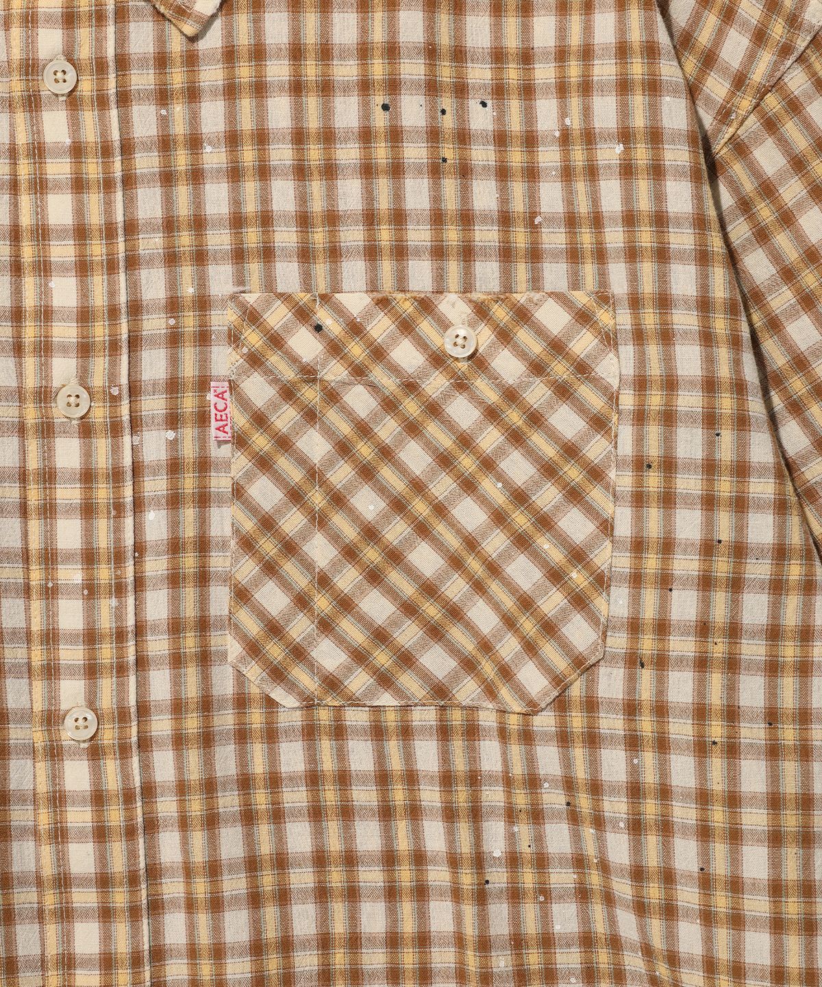 에이카화이트(AECA) PAINTED CHECK SHIRT-BEIGE