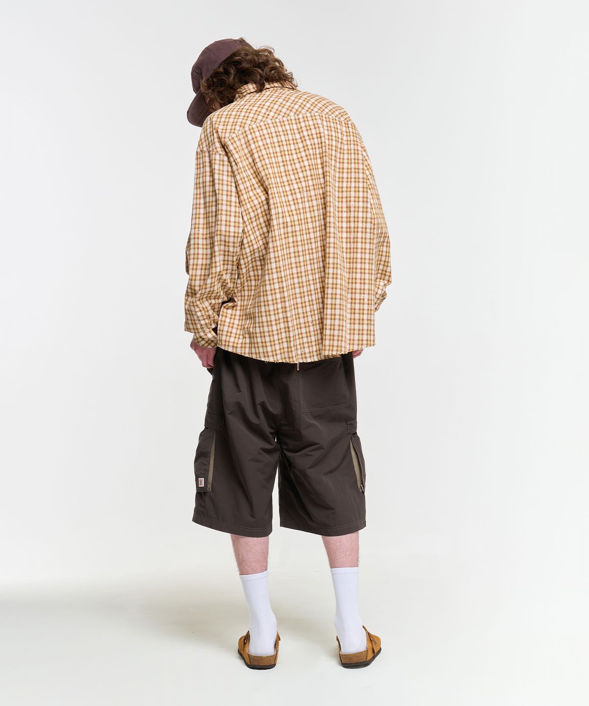 에이카화이트(AECA) PAINTED CHECK SHIRT-BEIGE