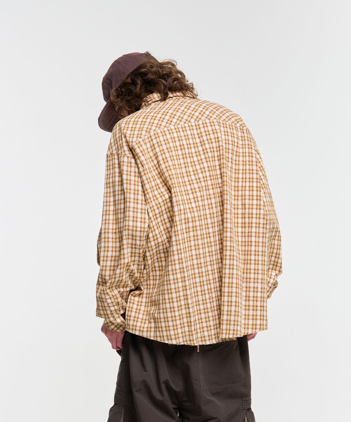 에이카화이트(AECA) PAINTED CHECK SHIRT-BEIGE