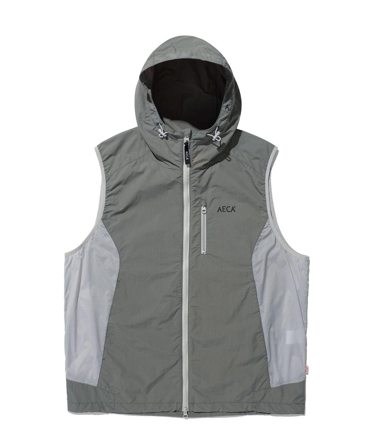 에이카화이트(AECA) NYLON HOODED VEST-GREY