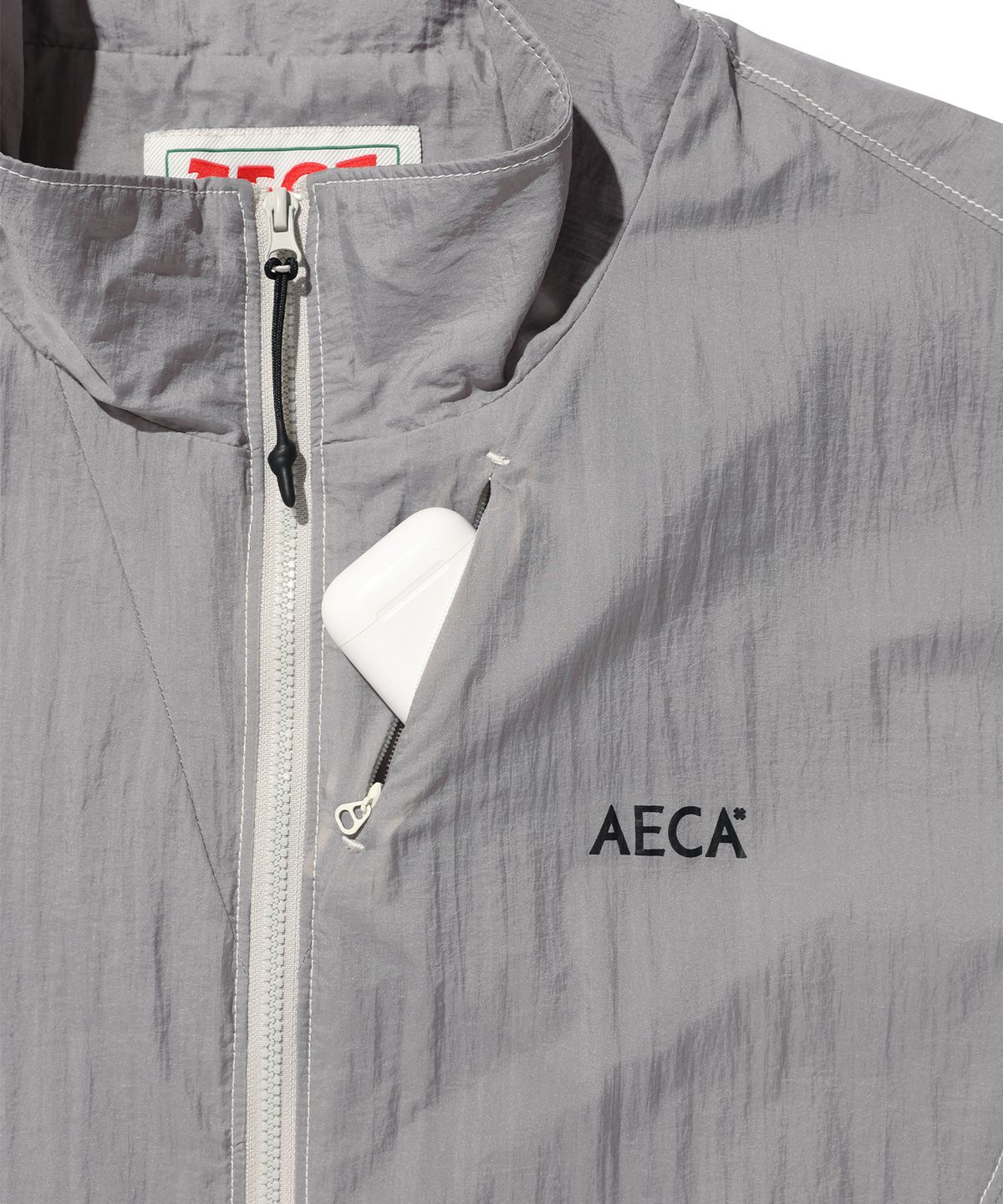 에이카화이트(AECA) PACKABLE HALF SHIRT-CHARCOAL