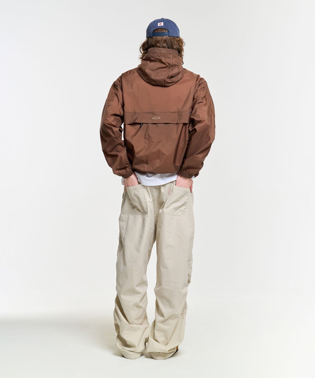 에이카화이트(AECA) AECA PACKABLE WINDBREAKER-BROWN