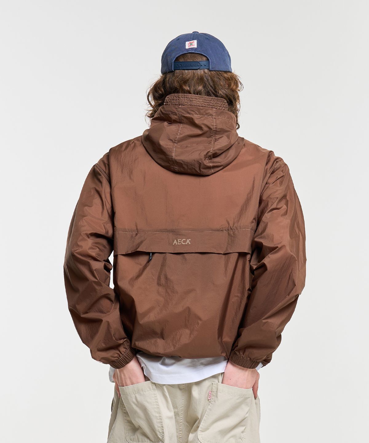 에이카화이트(AECA) AECA PACKABLE WINDBREAKER-BROWN