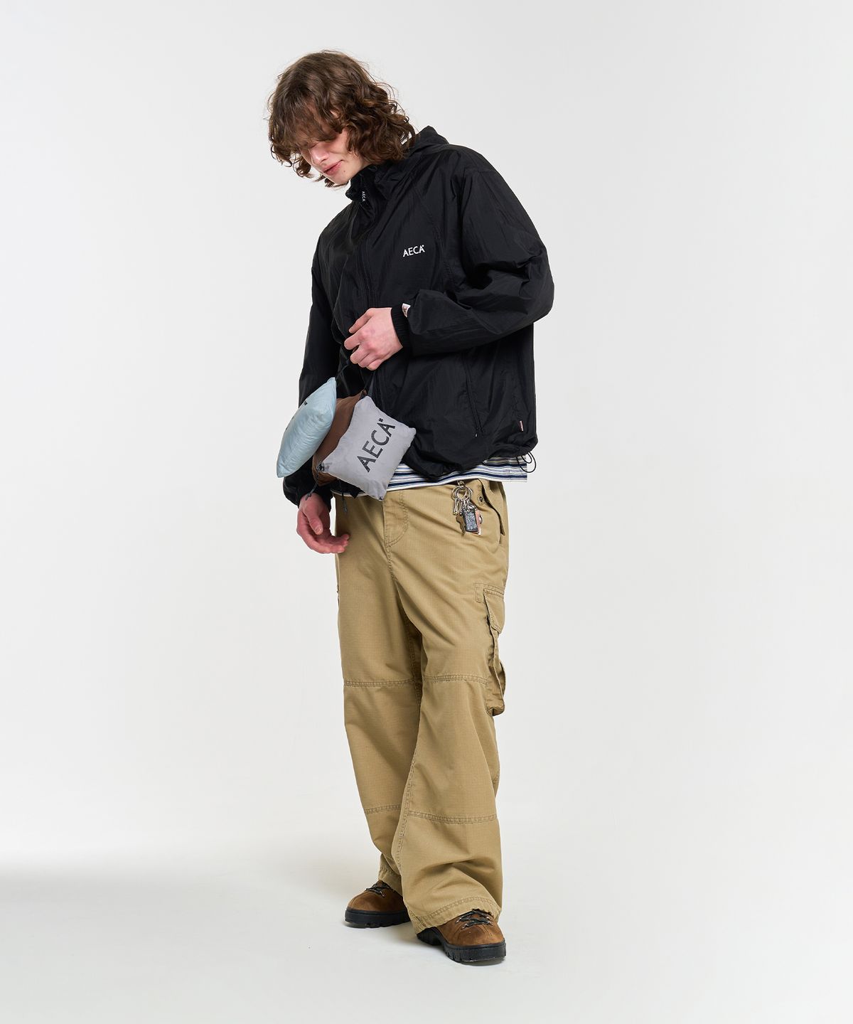에이카화이트(AECA) AECA PACKABLE WINDBREAKER-BLACK