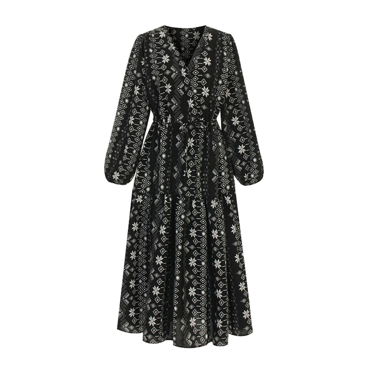 티뷰(TVIEW) 브이넥스트링패턴원피스_V6A-COP003