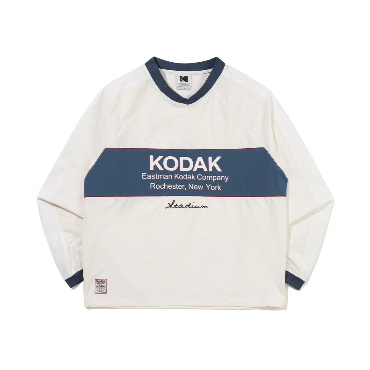 코닥(KODAK) 골드모먼트 컬러 블록 긴팔 피스테 IVORY