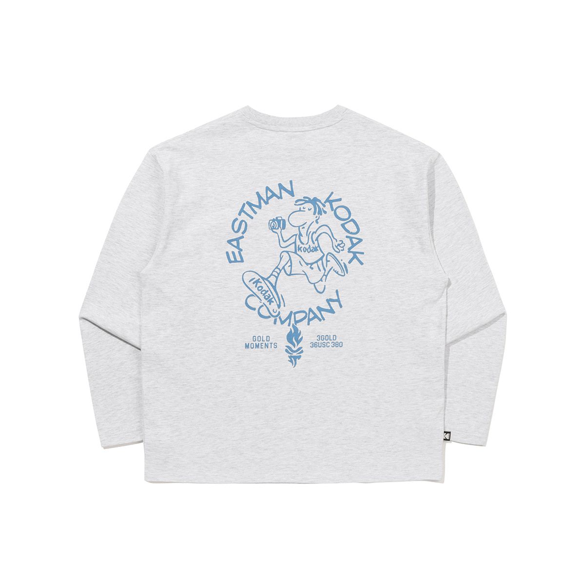 코닥(KODAK) 골드모먼트 그래픽 긴팔 티셔츠 MELANGE GREY