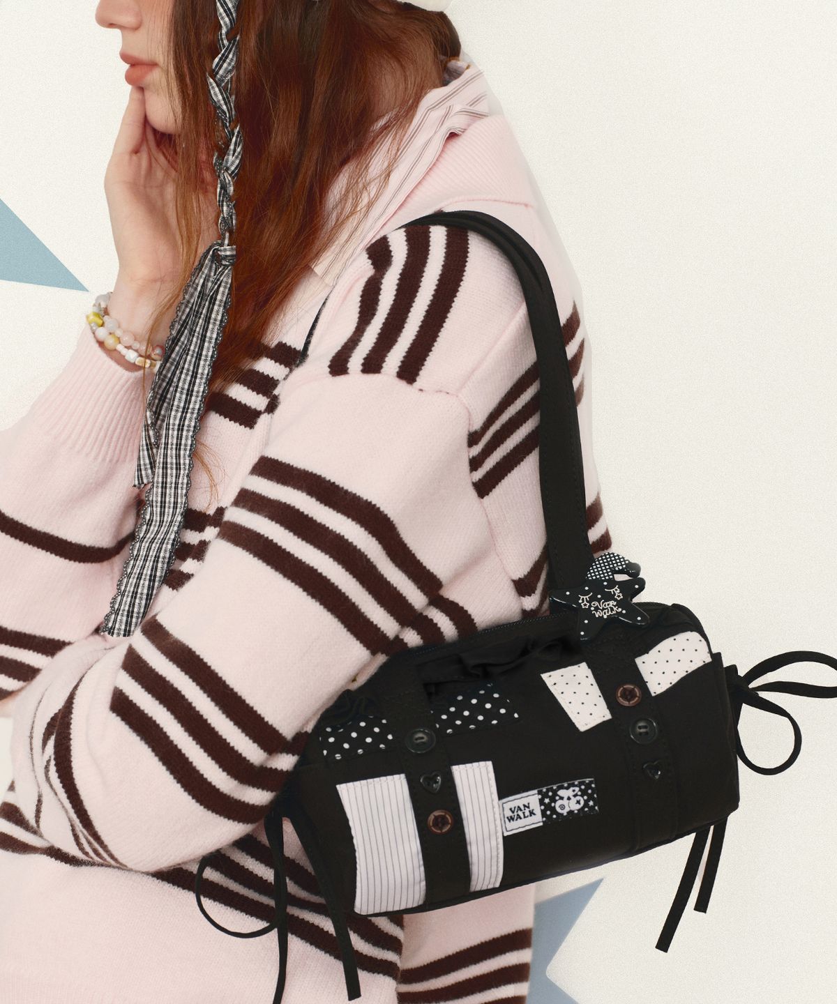 반워크(VANWALK) 라운드 숄더백 [블랙]