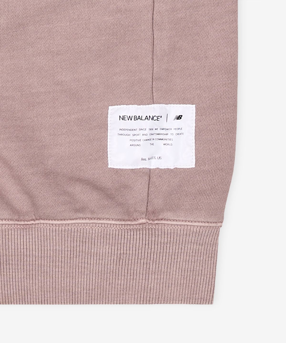 뉴발란스(NEW BALANCE) NBMDG11223 / UNI Ndurance 레터링 워시드 논기모 후드집업 (GRAY PINK)