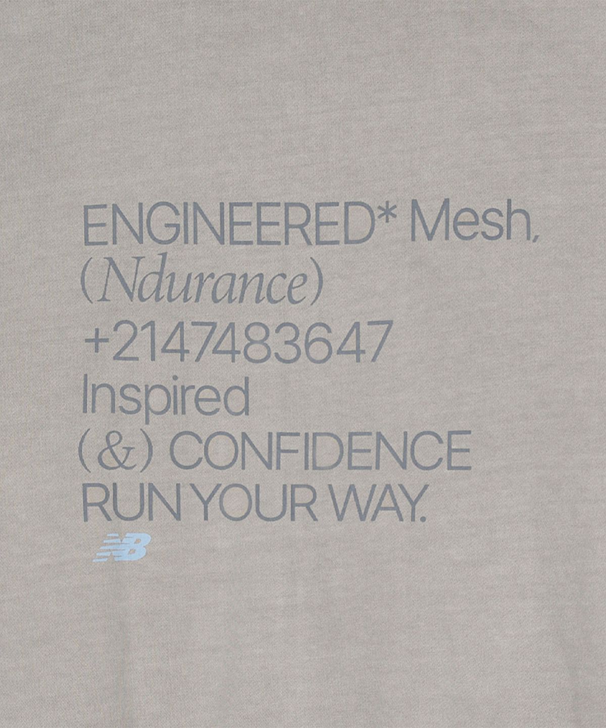 뉴발란스(NEW BALANCE) NBNCG11233 / UNI Ndurance 레터링 워시드 논기모 맨투맨 (ASH GRAY)
